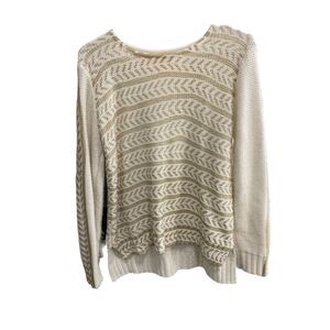 Lulumari cream and gold Mohair blend sweater. S/M